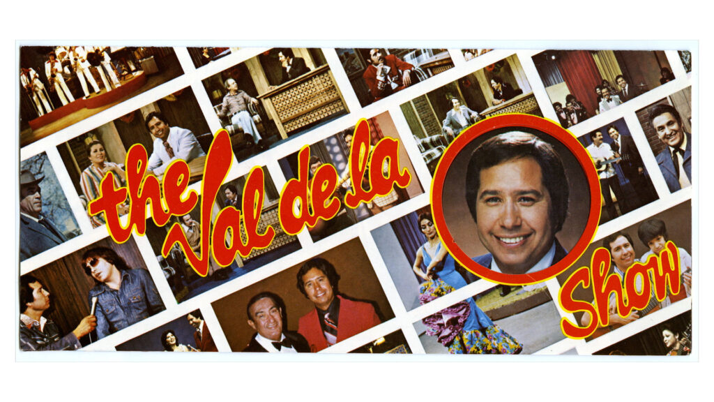 Collage of various scenes from "The Val de la Show" featuring the host and guests, with the show's title in bold red and yellow text.