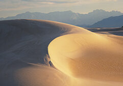 A sand dune in the desert.